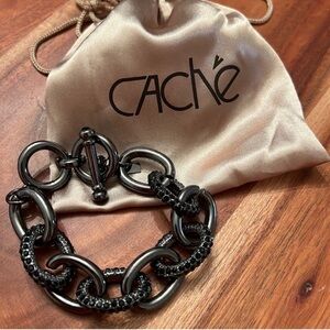 Cache Black and Silver Chain Bracelet